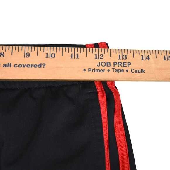 Adidas Track Pants Kids Size M Polyester Black with Red 3-Stripes Joggers - Picture 4 of 7